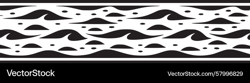 Abstract Wave Border Vector Image