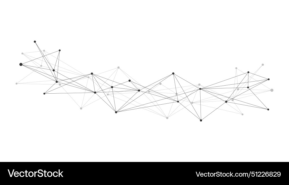 Connecting dots and lines abstract geometric vector image