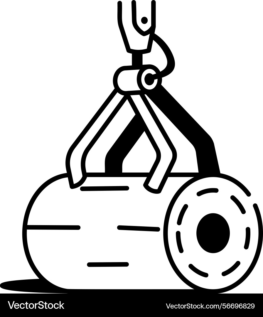 Drawing style icon showing a log claw Vector Image