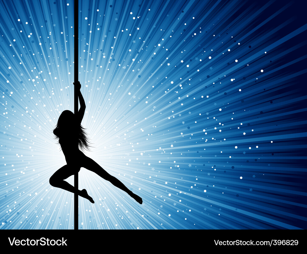 Dynamic Pole Dancer Vector Image