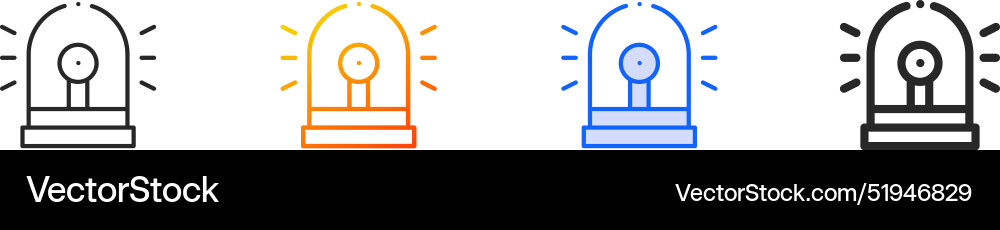 Emergency iconthin linear gradient blue stroke Vector Image