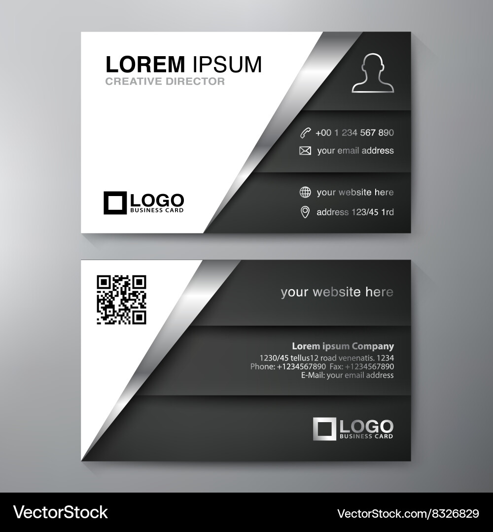 Minimalist Business Card Template vector image
