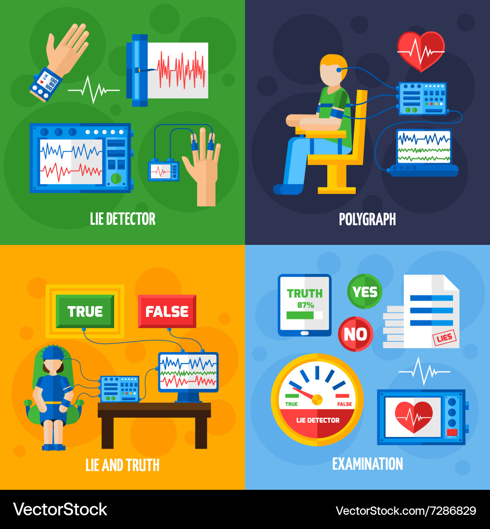 Polygraph Truth Detector vector image