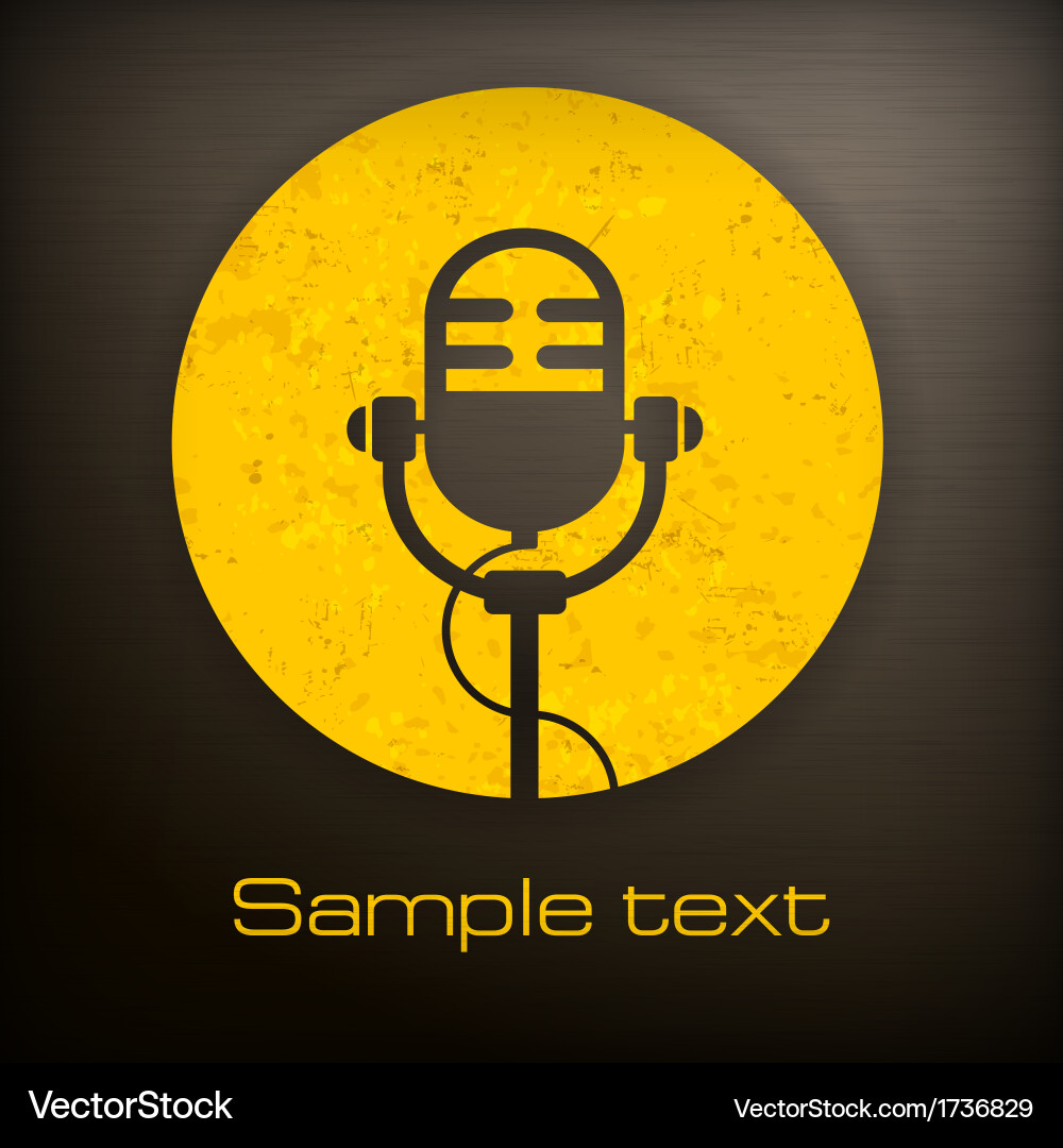 Retro Microphone Icon Vector Image