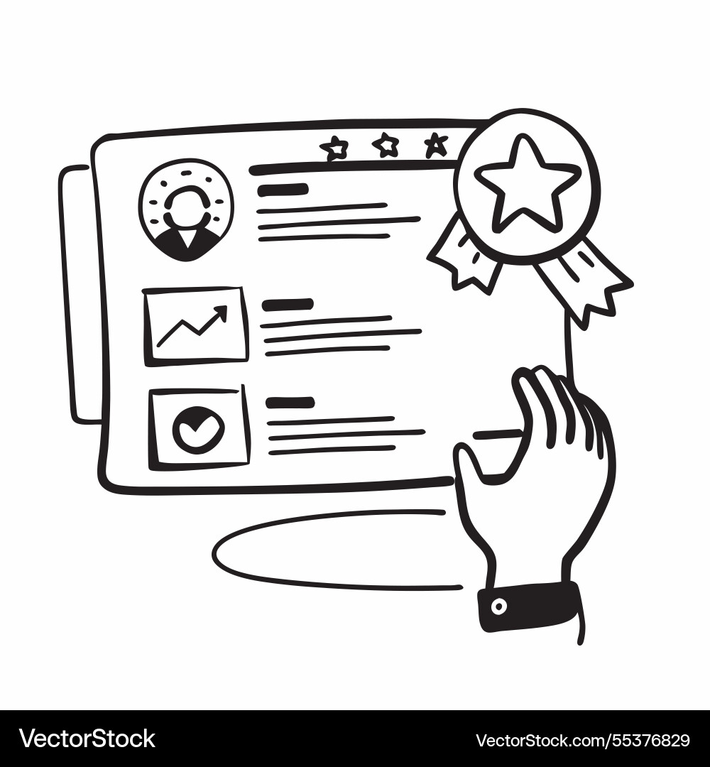 Vendor with performance benchmarks concept Vector Image
