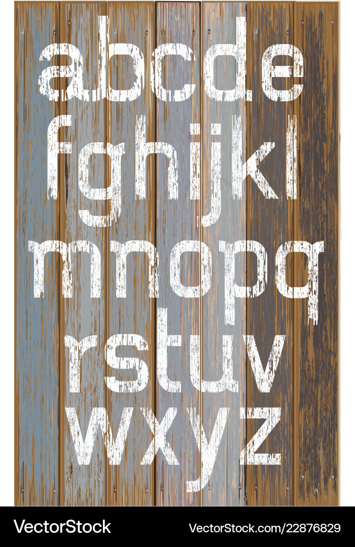 White Paint on Wood - Retro Style Vector Image