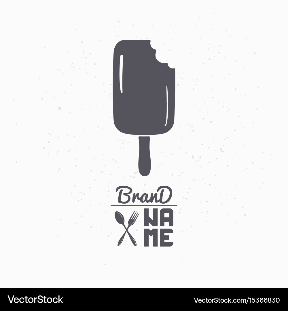 Bitten Popsicle Silhouette Vector Image