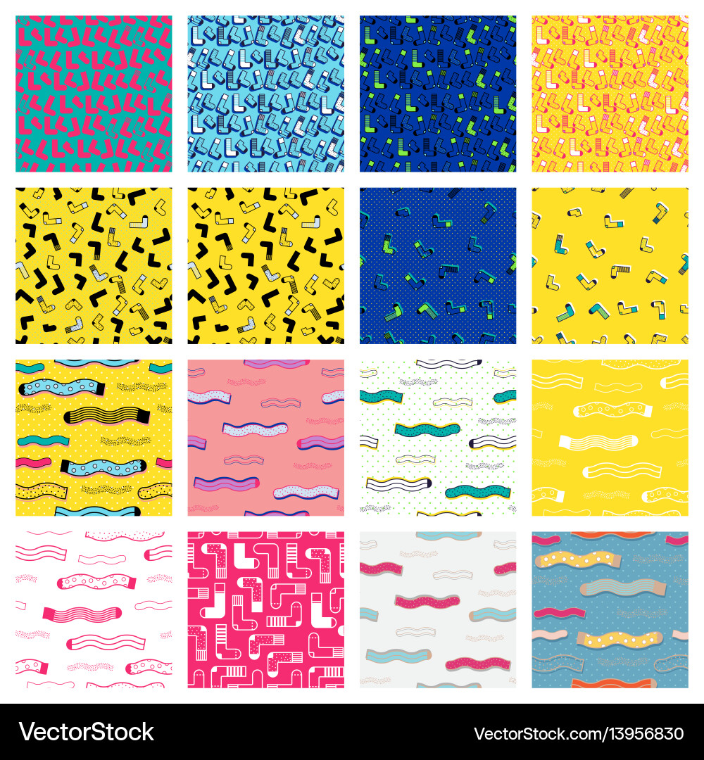Colorful Sock Pattern Background vector image