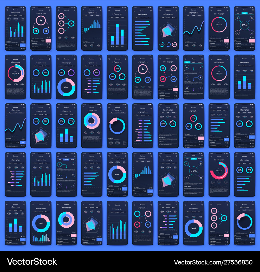 Different ui ux gui screens and flat web icons Different ui ux gui screens and flat web icons vector image