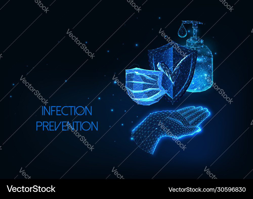 Futuristic coronavirus infection protection Futuristic coronavirus infection protection vector image