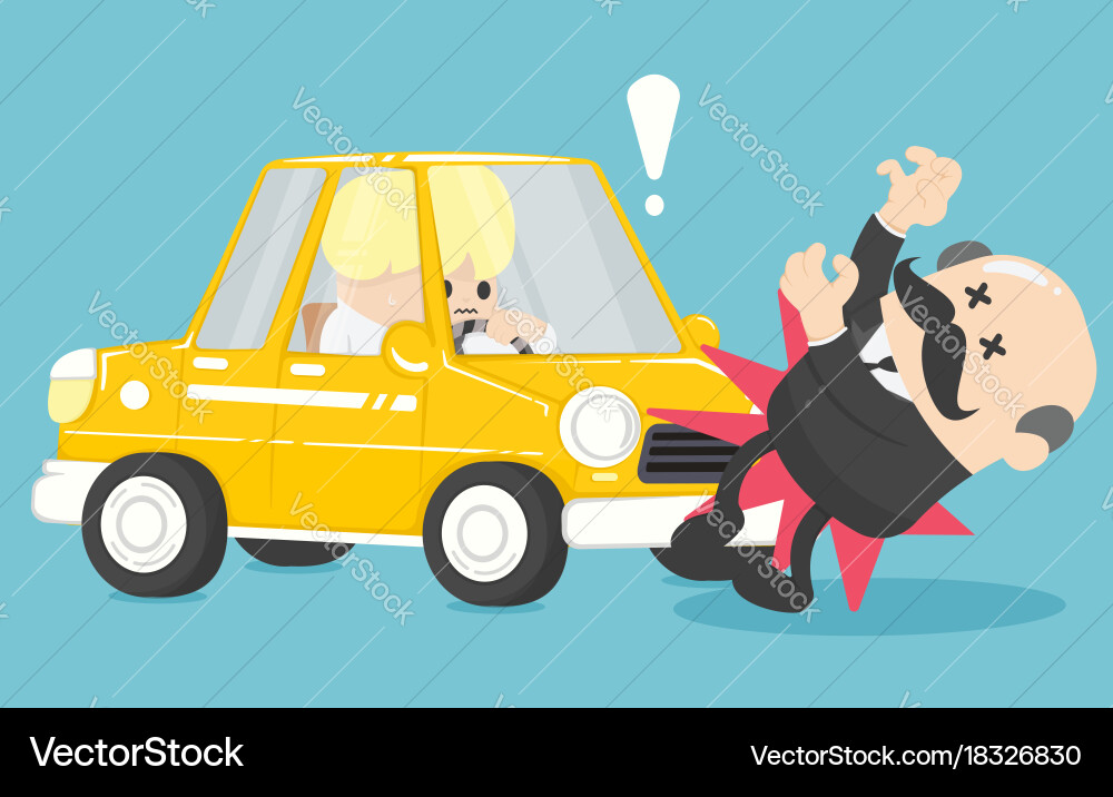 Händler Auto Crash Illustration Vektorbild