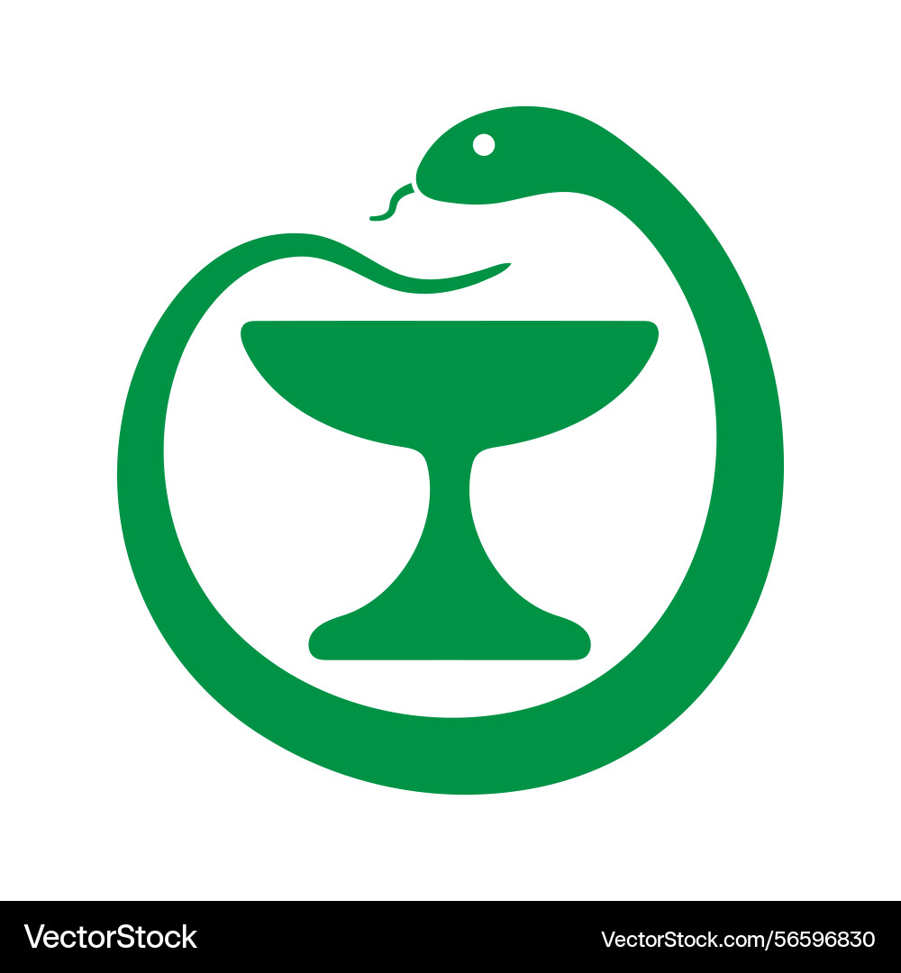 Medical logo design pharmacy symbol with snake – Royalty-Free Vector |  VectorStock, image size:1000x1080