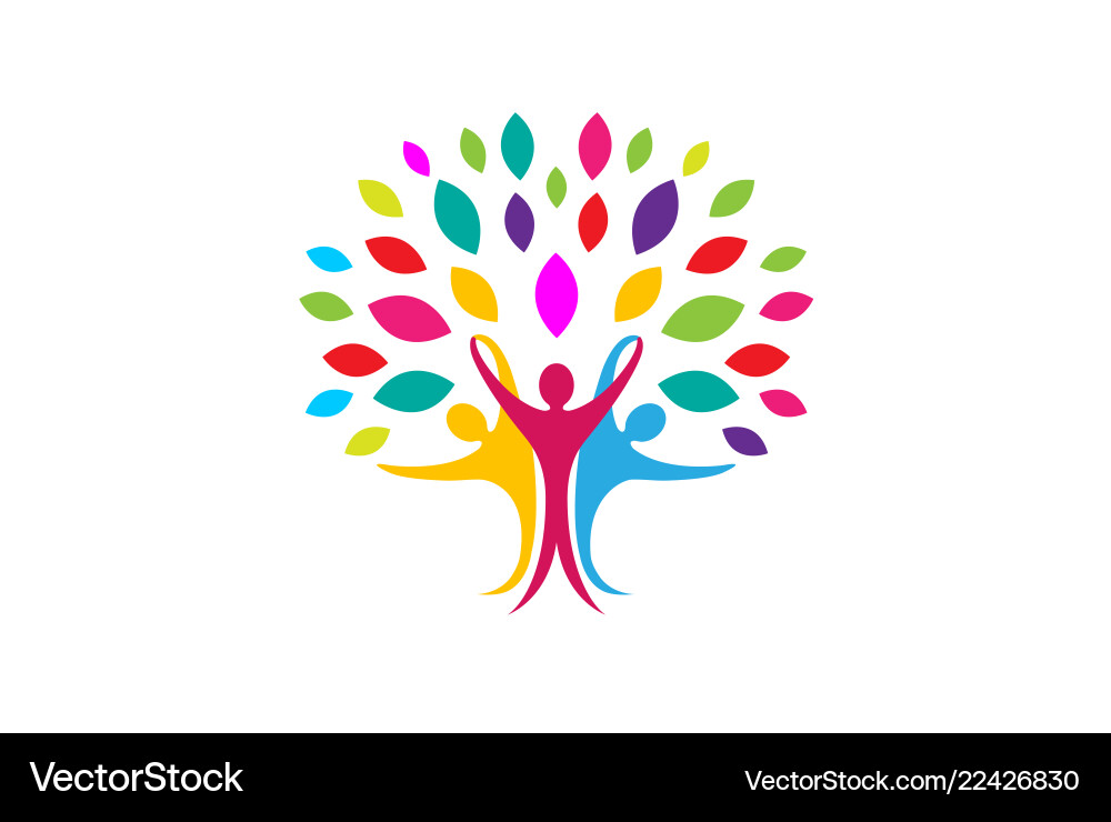 People Tree Logo - Unity & Growth – Royalty-Free Vector | VectorStock