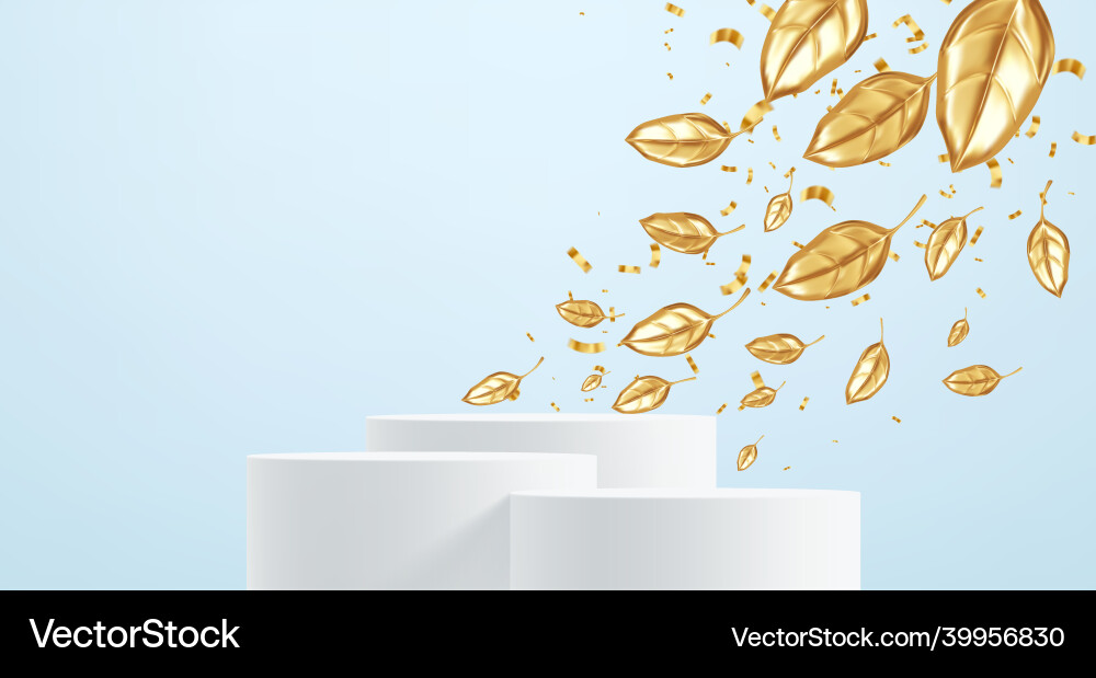 Scene for a product commercial with autumnal vector image