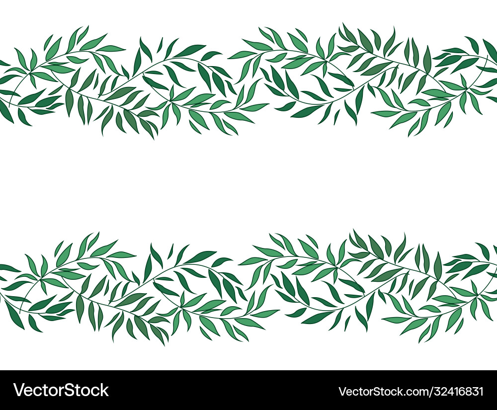 Decoration branches with leaves Decoration branches with leaves vector image