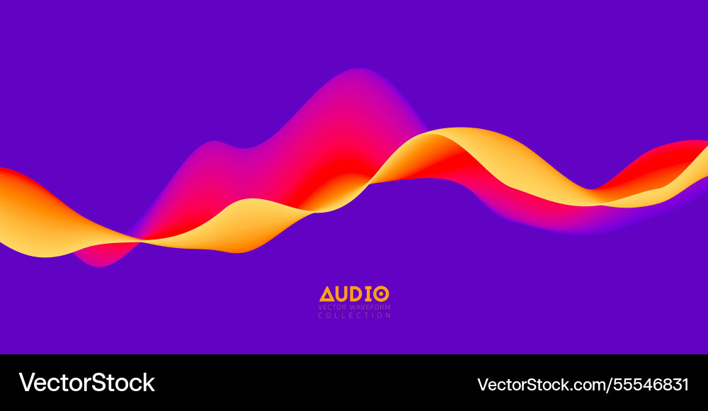 Gradient sound wave abstract background colorful Gradient sound wave abstract background colorful vector image