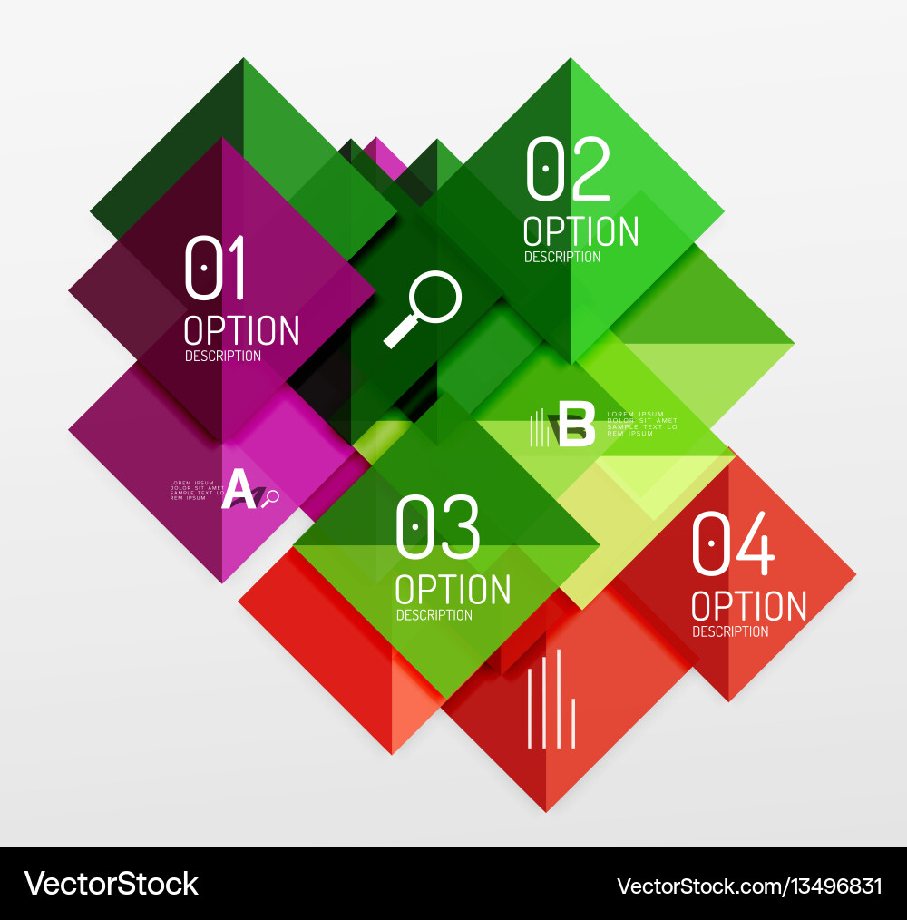 Repetition of overlapping color squares Repetition of overlapping color squares vector image
