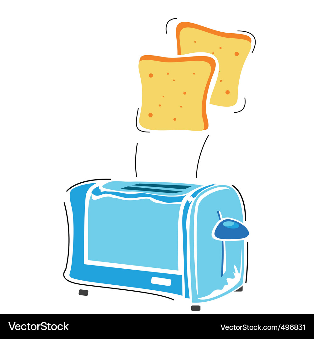 Toaster with slice Vector Image