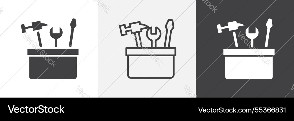 Toolbox icons collection graphic designs for ui Vector Image