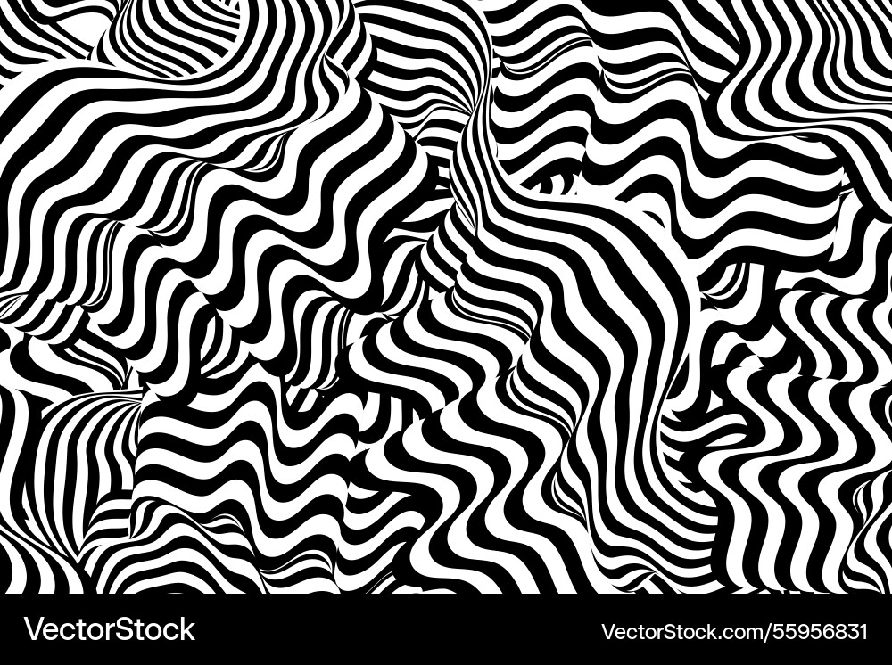 Trippy strip pattern horizontal background Trippy strip pattern horizontal background vector image