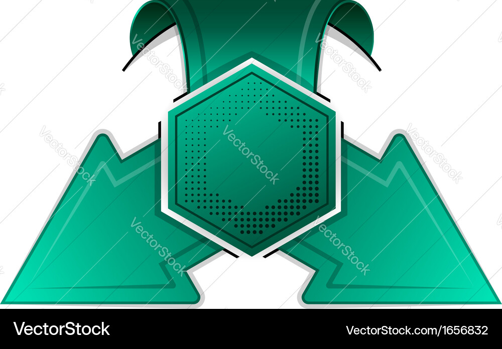 Abstract infographics design element with arrow Vector Image