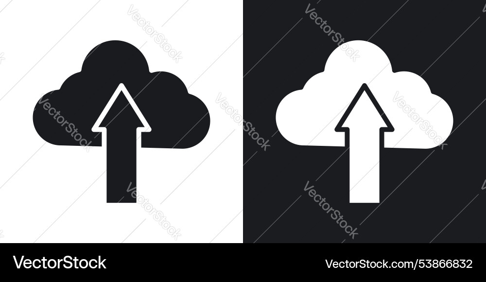 Cloud upload icon set vector image