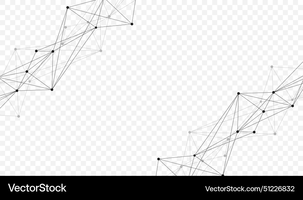 Connecting dots and lines abstract geometric vector image