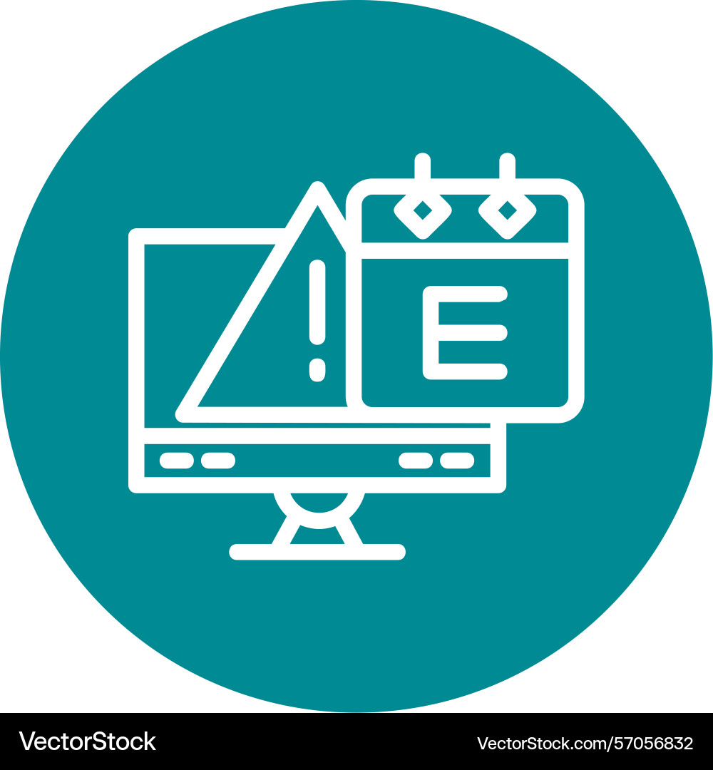 Exploit line circle style icon design Vector Image