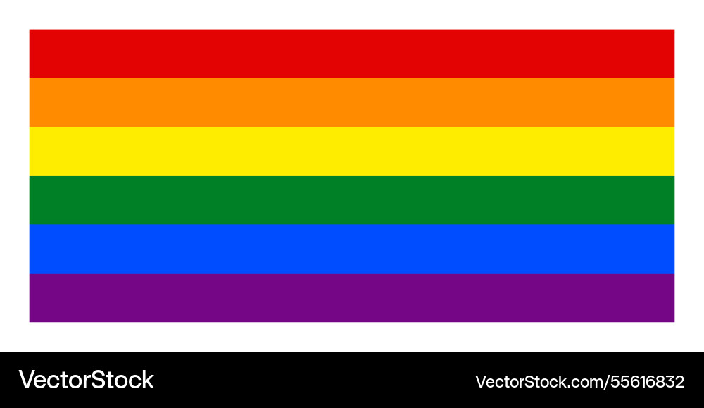 Flag lgbt squared icon badge or button template Flag lgbt squared icon badge or button template vector image