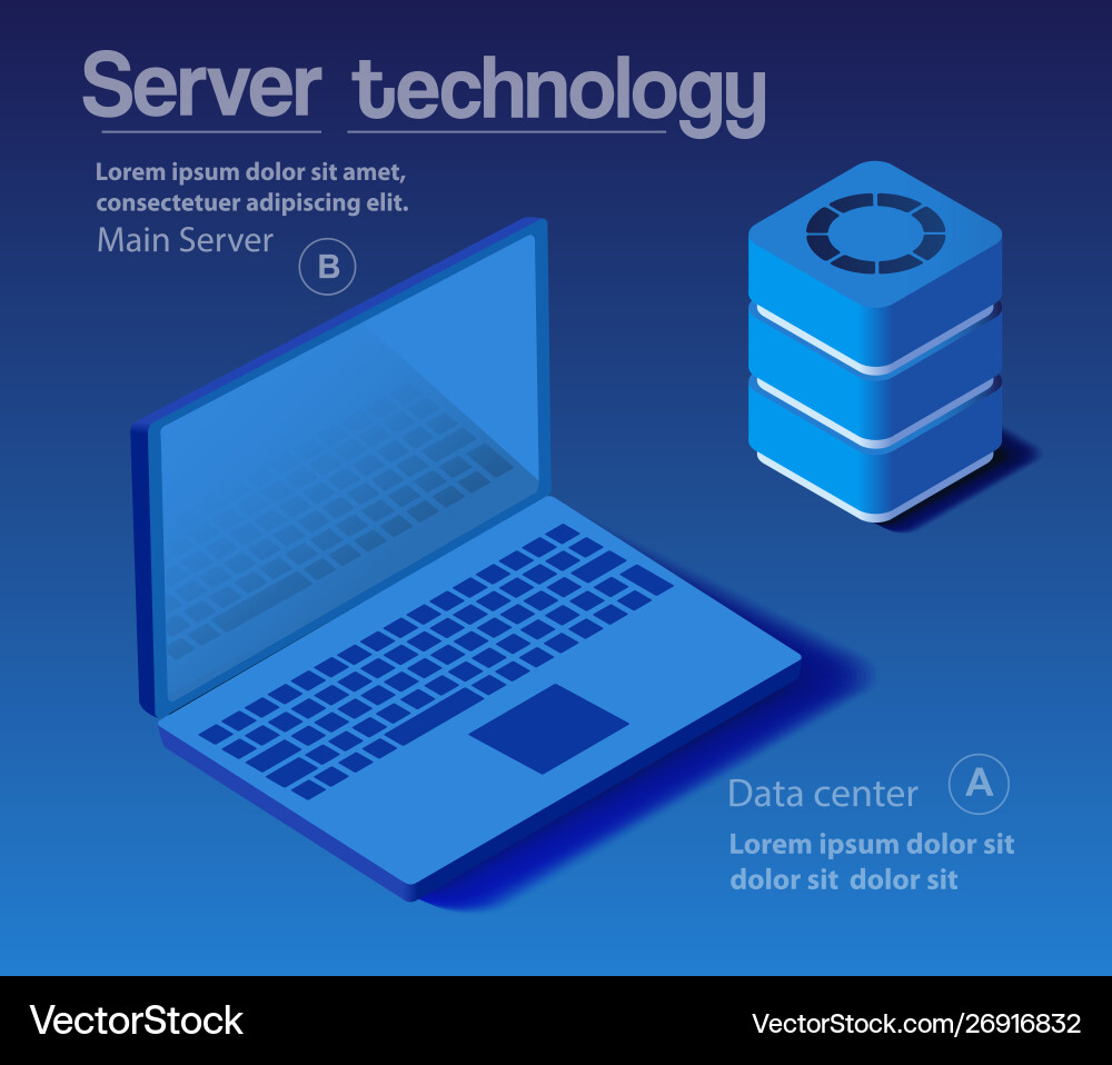 Isometric personal computer Isometric personal computer vector image
