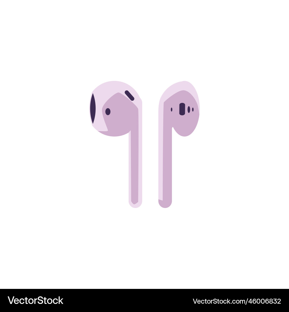 Wireless Headphones Icon Set Vector Image