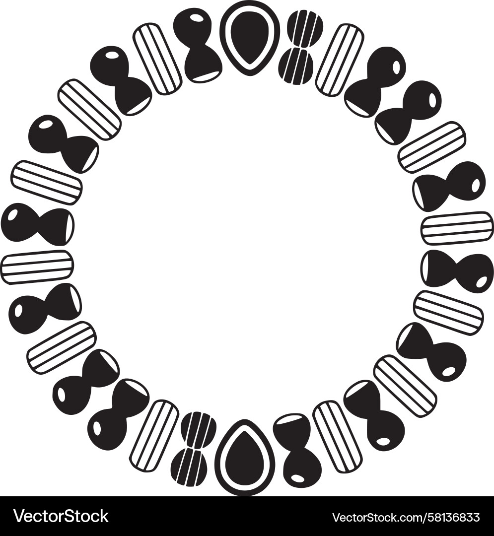 Abstract Number Circle Pattern Vector Image