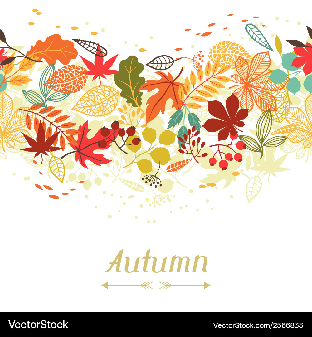 Autumn Leaves Background Royalty Free Vector Image