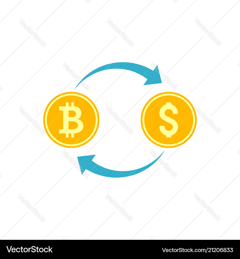Cryptocurrency Exchange Icon – Royalty-Free Vector | VectorStock