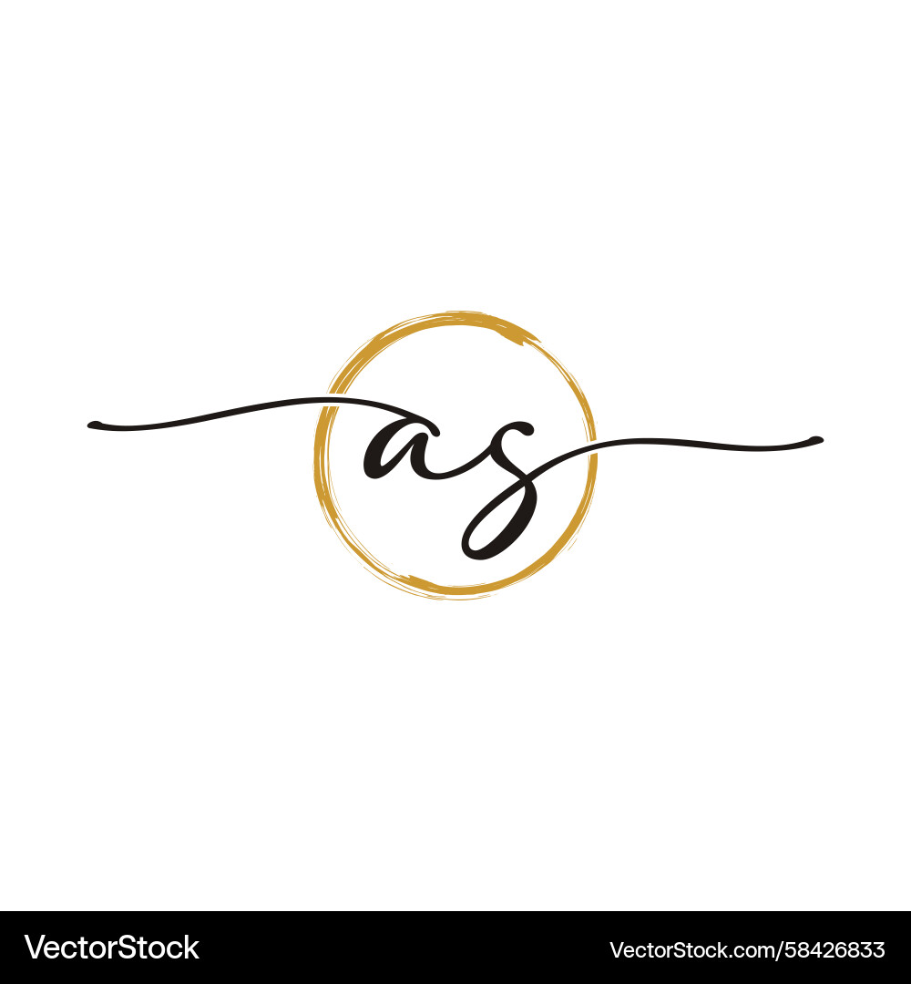Elegant 'S' Initial Script Logo Vector Image