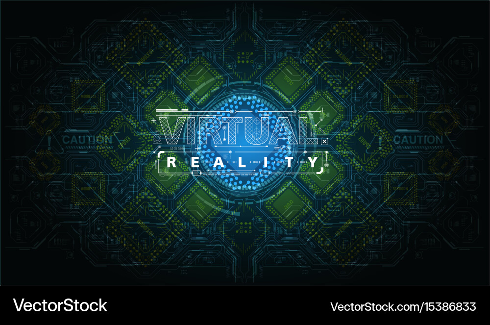 Modern background with futuristic user interface vector image