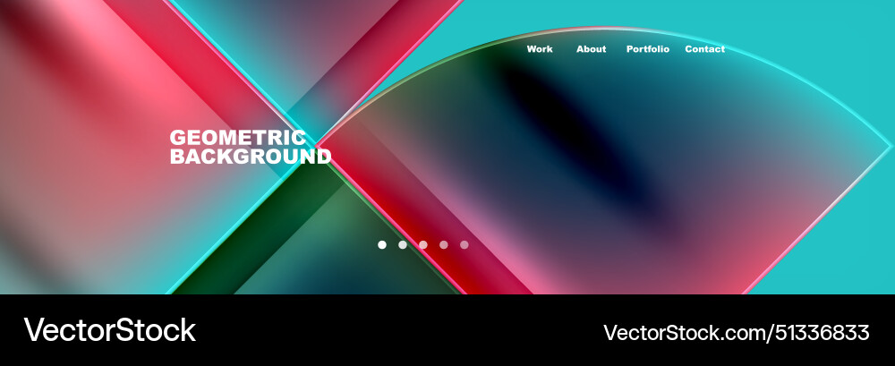 Round triangles and squares web site page template Round triangles and squares web site page template Vector Image