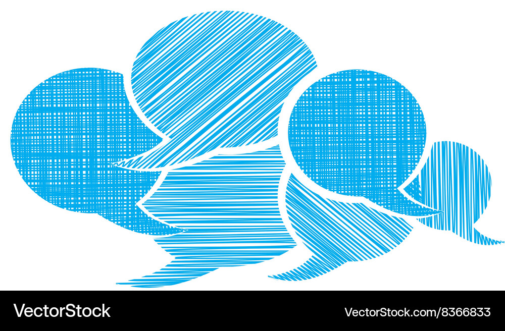 Set of bubbles for a chat with different types Vector Image