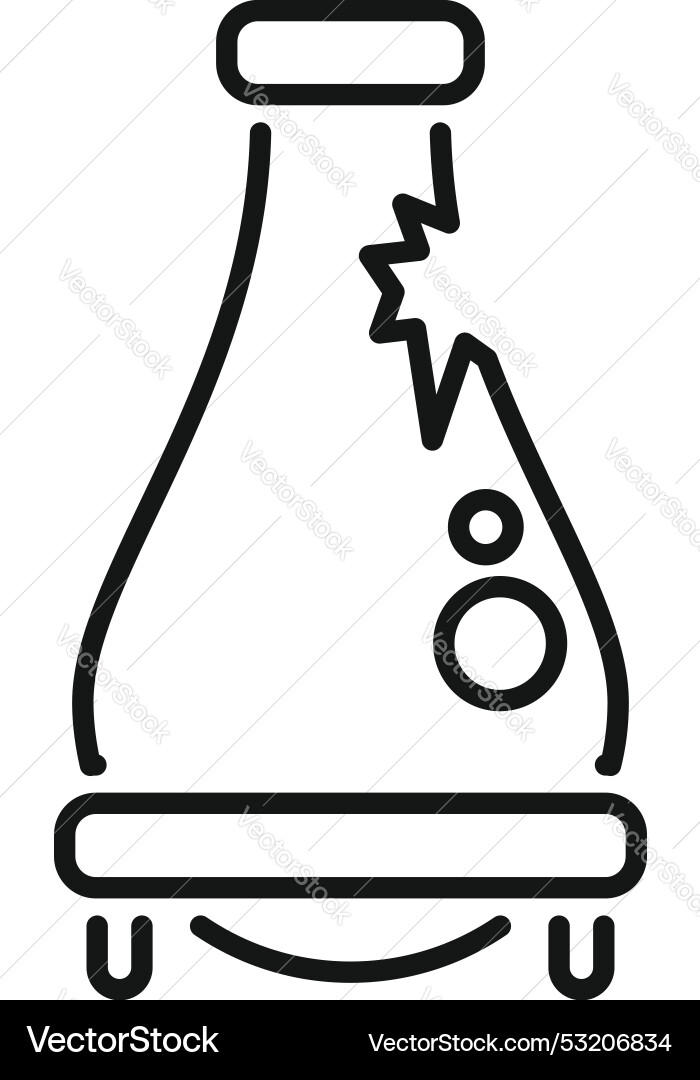 Chemical flask experiment cracking with smoke Chemical flask experiment cracking with smoke Vector Image