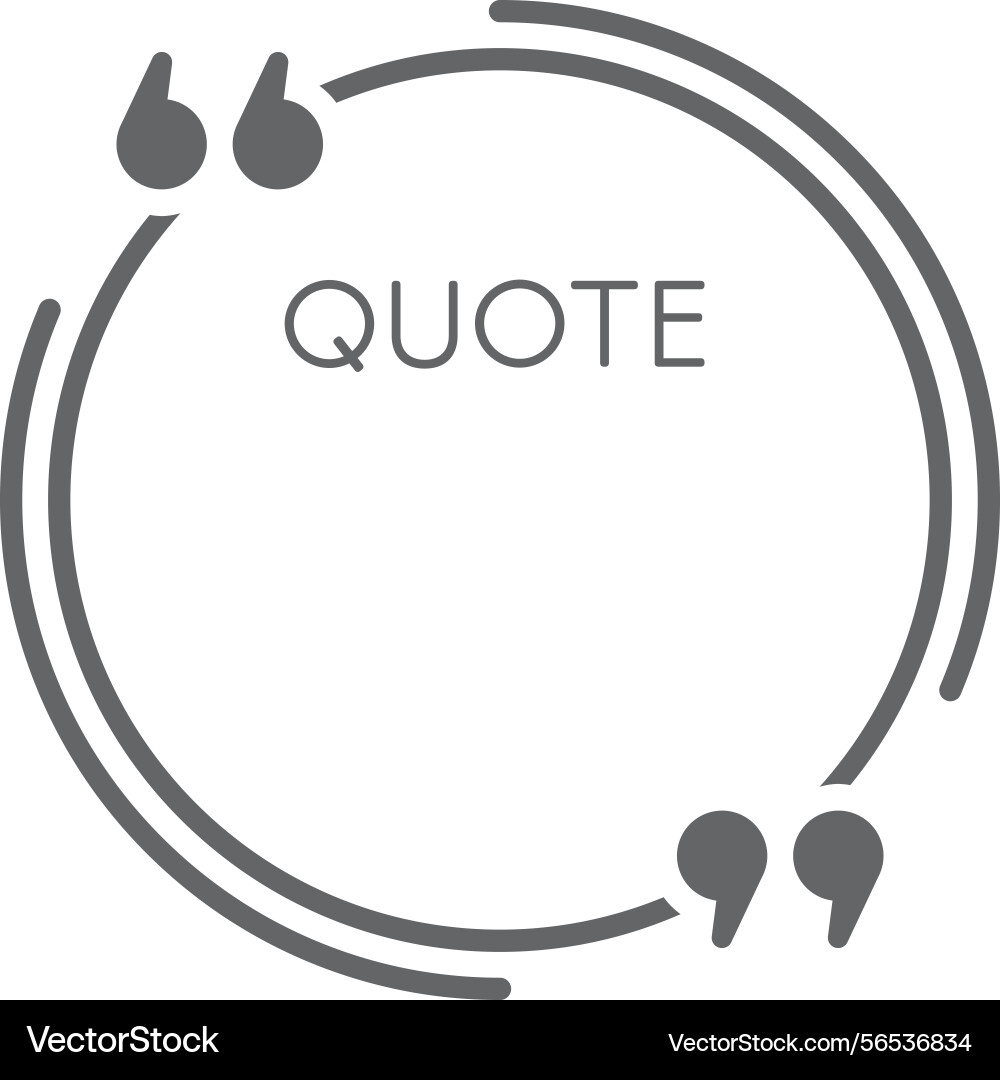 Circular frame with quotation marks is waiting Circular frame with quotation marks is waiting vector image