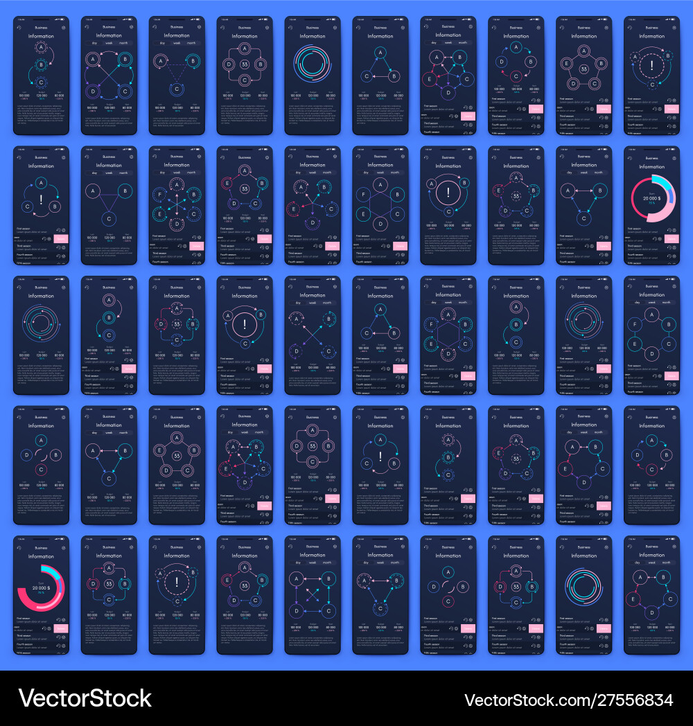 Different ui ux gui screens and flat web icons Different ui ux gui screens and flat web icons vector image