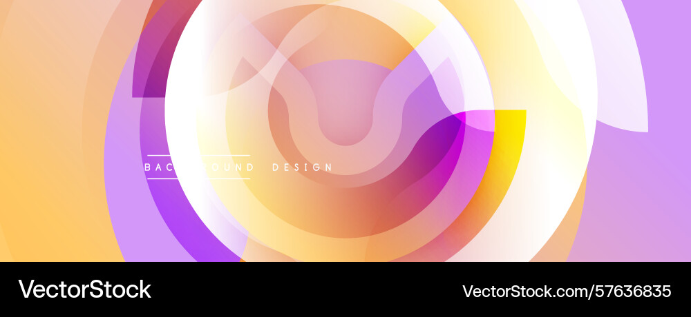 Abstract circular layers create dynamic visual Vector Image
