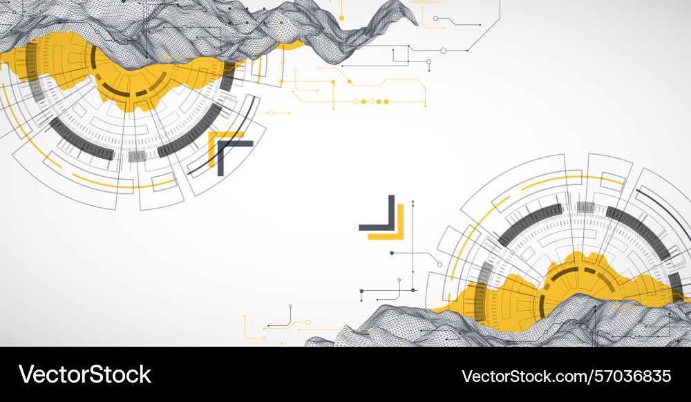 Abstract data background with wireframe wave Abstract data background with wireframe wave vector image