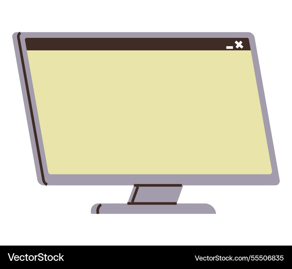 Computer monitor with open browser window Computer monitor with open browser window vector image