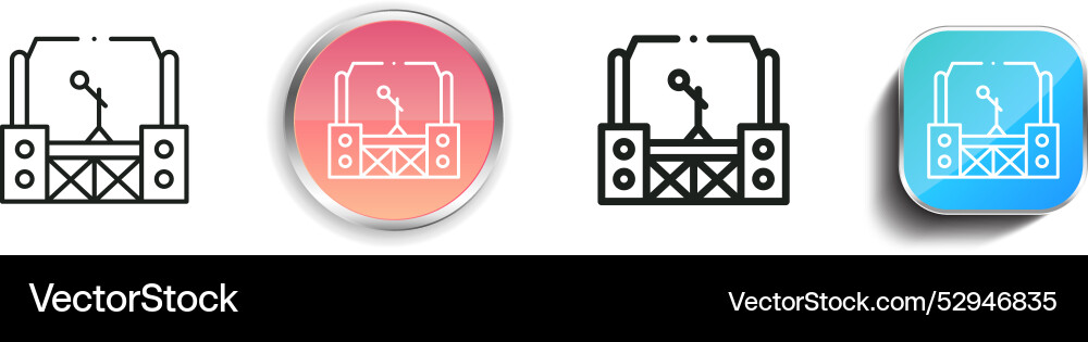 Concert icon thin linear regular and button style vector image