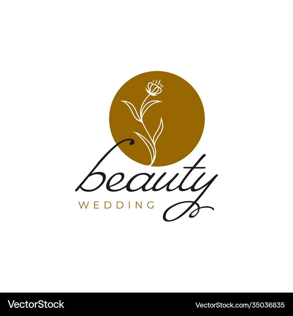 Luxus Schönheit Blume Pflanzenblatt Logo Design Luxus Schönheit Blume Pflanzenblatt Logo Design vektorbild