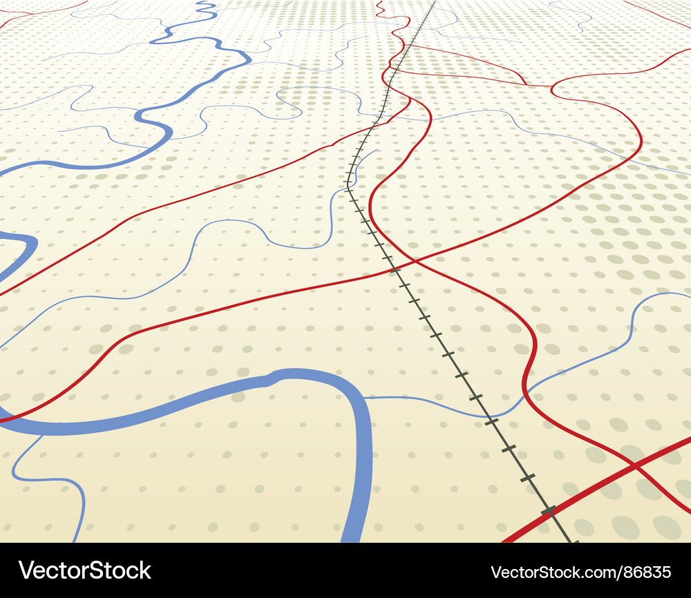 Road Map Route Vector Image