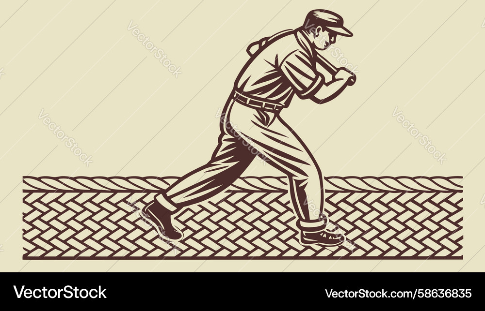 Runner on Textured Path Vector Image