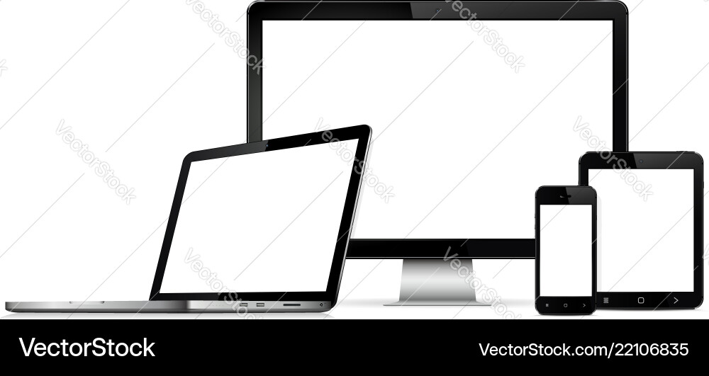 Smart Gadget Mockups - Digitale Geräte Vektorbild