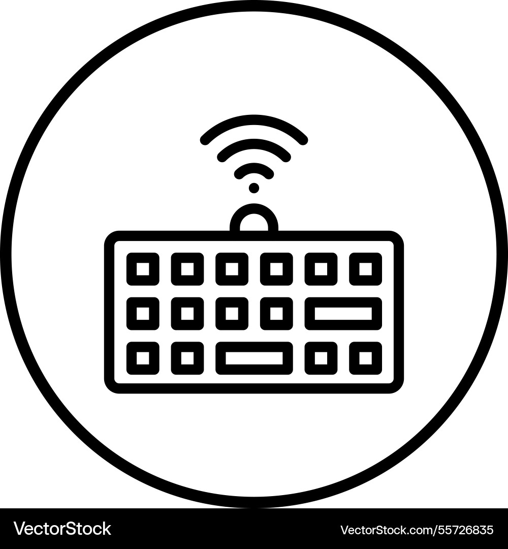 Wireless keyboard icon design Vector Image
